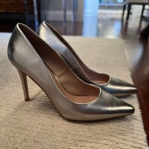 saks fifth avenue silver stilettos